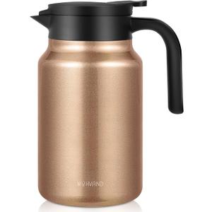 51Oz Thermal Coffee Carafes For Keeping Hot/Cold, Stainless Steel Coffee Carafe, Dustproof Insulated Water Carafe for Party/Home, Copper