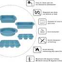 Aschef Economical 7in1 Oil-limit Nonstick Silicone Baking Ring Cake Pan Cookie Sheet Molds Tray, Heat Resistant Bakeware Tools for Muffin Loaf Bread Pizza Cupcake