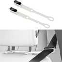 MAXDOOL 2PCS Car Seat Belt Guides Convenient and Practical&Seat Belt Adjuster, Car Seat Belt Clip for Easy Reach, Seatbelt Guide Grabber, Fits Sports Seats with Headrest Gap or Hole (White)