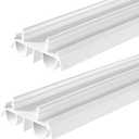 2 Pcs 36" Double Bubble Kerf Door Sweep, 1-3/4" Wide Weatherstrip Seal for Exterior Doors, Draft Stopper for Energy Saving, Windproof & Dustproof Door Bottom Seal
