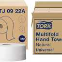 Tork Jumbo Toilet Paper Roll White T22 (Universal) and Tork Multifold Hand Towel Natural H2 (Universal)