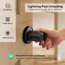 ThorBolt Fingerprint Door Knob, Keyless Door Knob with Keypad Biometric Electronic Thumbprint, Auto-Lock for Interior Doors for Bedroom, Home, Office, Garage, 4xAA Alkaline (NOT Included), MD1 Black
