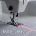 Magnetic Quilting Light for Sewing Machine  Red Crosshair Laser Guide for Straight Stitching, Hands-Free Precision Seam Tool with Flexible Gooseneck, Plug-in Power for Consistent Brightness