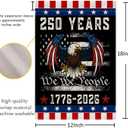 2 x 250th Anniversary Garden Flag, 250th Anniversary Patriotic Flag, July 4th Liberty House Logo, double-sided 1776-2026 commemorative flag, 12x18 inches