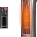 Lasko Oscillating Digital Ceramic Tower Heater for Home with Adjustable Thermostat, Timer and Remote Control, 23 Inches, 1500W, Silver, 755320