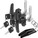 Truck Topper Fastener Heavy Duty T-Handle Lock for Leer/Snugtop Camper Shell - Universal Replacement Locking Handles with Keys, Secure Truck Cap Clamps & Tailgate Lock Accessories
