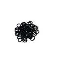 Mini Black Hair Ties, Small Elastic Bands for Hair Styling, 100 Pack
