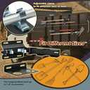 TOPOWN 2-Hole Heavy Duty Shovel Holder for Truck Bed with Double Fixation, Adjustable Landscape Tool Rack Truck Bed Mount for Shovels, Tool Holder for Rakes, Garden Tools, Farm Tools (Bed & Box Mount)