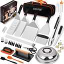 42pcs Griddle Accessories Kit for Blackstone, Flat Top Spatula Set with Enlarged Spatulas, Melting Dome and Burger Press, Professional Hibachi Tools Gifts for Outdoor BBQ Teppanyaki