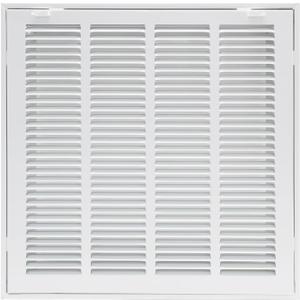 18"W x 18"H [Duct Opening Size] Steel Return Air Filter Grille - Removable Face/Door for 1 inch Filters -HVAC Vent Cover Grill - White [Outer Dimensions: 20 5/8"W X 20 5/8"H]