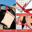 Bodysurf Wet Bags for Baby, Toddlers, Kids  2 Pack Large Reusable Wetbag for Swimsuits, Diapers, Daycare, Gym, Laundry  Waterproof Diaper Bag Accessory & Baby Travel Essentials (Checkered, Tan)