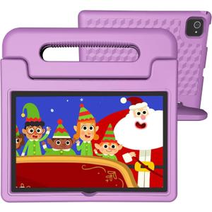 Tablet for Kids 10.1 inch Android 14, 8GB+64GB(TF 1TB) 6000mAh Kids Tablet WiFi6 Parental Control,Face Unlock, 1280 * 800 HD Screen (Purple)