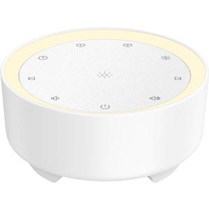 Kipcush White Noise Machine for Sleeping, 20 Soothing Sounds Including White Pink Brown Noise, Fan and Nature, Custom Shortcut Buttons, Dimmable Night Light, 8 Hour Timer, USB Powered