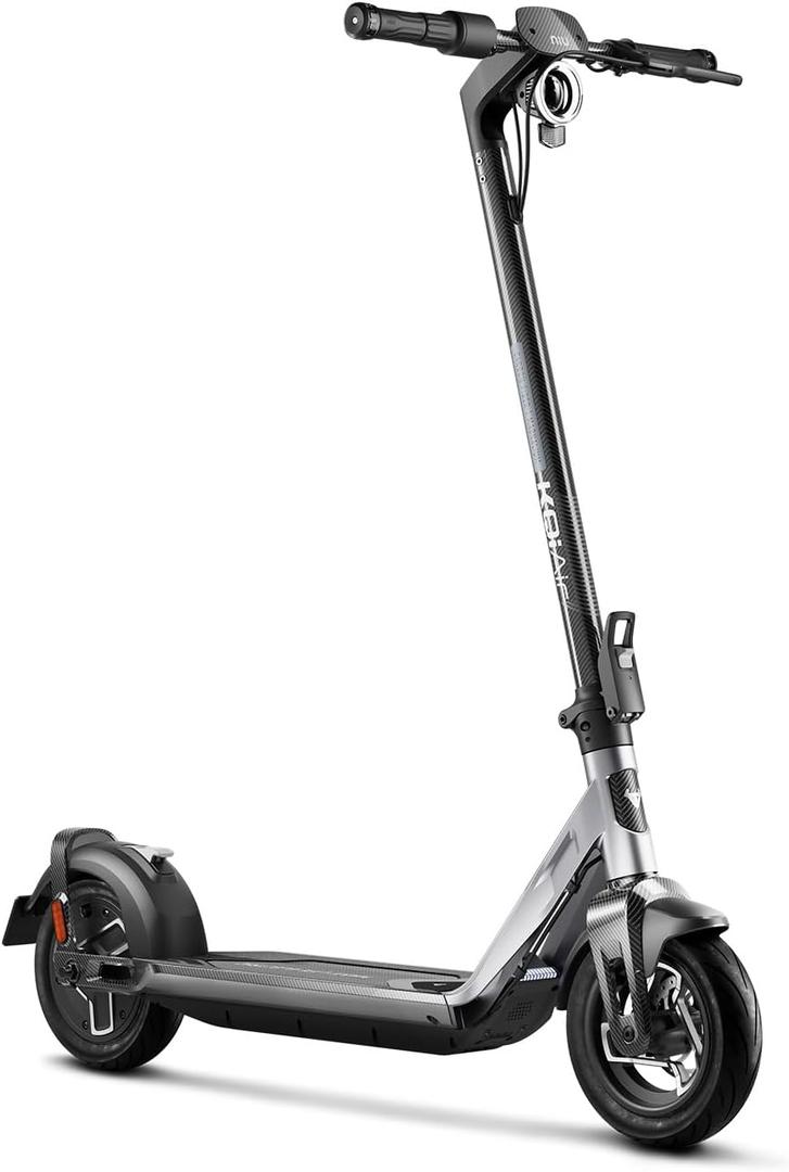 NIU KQi Air Electric Scooter for Adults, Carbon Fiber Ultra Light, Turn Signals, 31 Miles Long Range, 20MPH, Foldable, 9.5in Tubeless Fat Tires, UL-2271 Certified, Portable Commuter Scooter