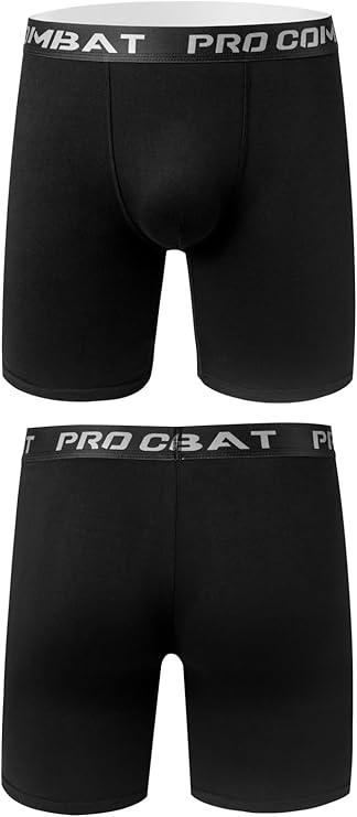 Combat Pro Boxer Briefs, Pack of 2, Black, No Size