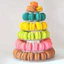 6 Tiers Round Macaron Tower Stand Plastic Transparent Cake Stand Macaron Display Rack Desserts Cupcake Holder Platter for Baby Shower, Birthday Party, Wedding, Party Decor