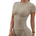 JNINTH Womens Two Piece Lounge Sets Clothing Running sportswear yoga quick drying fitness Going Out Gym Outfits (Medium, Gray Coffee)