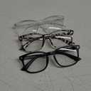 Gaoye Stylish Blue Light Glasses for Woman - Computer Glasses 99% Blue Light Blocking - Lightweight TR90 Frames - 3 pack (A1 Matte Black+leopard+transparent)