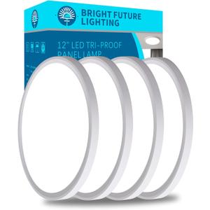 4pack 12 Inch Flush Mount Ceiling Light, 24w Led Ceiling Light, 3000k/4000k/6000k Selectable 2520lm Ceiling Lights, Super Slim Led Light Fixture For Bedroom, Kitchen, Living, Dining Room, Office (White)