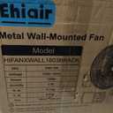 Ehiair 18" Wall Mounted Fan with Thermostat & Remote, Oscillating Fan