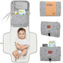 KeaBabies Portable Diaper Changing Pad - Large Waterproof Baby Changing Mat, Compact Travel Diaper Clutch, Functional Pockets Fit Newborn Essentials, Wipeable & Padded Baby Changer (Woodland)