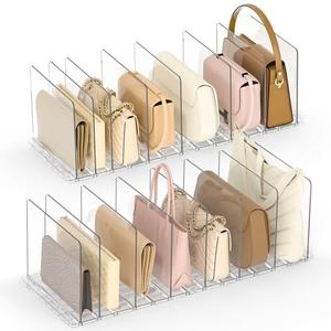 Amazon.com: SortNStore Bag Purse Organizer for Closet: Shelf Dividers Adjustable Acrylic Handbag Storage - Plastic Closet Organizers and Storage for Clutches - Keep Carteras & Pocketbook Upright : Clothing, Shoes & Jewelry