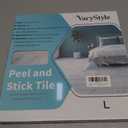 VaryStyle 18-Pack Grey/White Marble Peel and Stick Vinyl Flooring Self Adhesive Vinyl Floor Tiles Peel and Stick Waterproof Basement Flooring Tile Removable Stick on Floor Tile for Kitchen Living Room