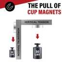 10 Pack Rare Earth Magnets with Holes and Screws,30LB Pulling Force Strong Heavy Duty Neodymium Magnet for Cabinet Door,Tool Room,Whiteboard,Craft,Wall Mounting,Office - 1.26x0.2 in