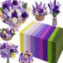 Libima 3800 Pcs Pipe Cleaners Bulk 10 Colors 12" Graduation Pipe Cleaners Craft Set Chenille Stems Flower Kit 6mm Colorful End Year of Teacher Gift Fuzzy Sticks Party Supply for DIY Art (Purple)