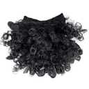 UAmy hair Afro Puff Bangs for Black Women Replaceable Curly Bangs with 2 BB Clips in Hairpieces Synthetic Curly Bangs for Daily Wear(Natural Black)