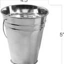 ArtCreativity Large Galvanized Metal Buckets with Handles, 4.5" W x 5" H, 12 Pack, Metallic Pails for Party Favors, Wedding Decoration, Centerpieces for Party, Ice Bucket, Vase, Garden Planter, Easter