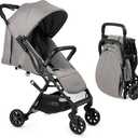Lightweight Travel Stroller for Baby & Toddlers - Easy Fold & Compact Stroller with Canopy, Storage Basket, Multi-Position Recline & Convenient One-Hand Fold (Grey)