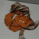 Newborn Infant Baby Girl Dress Clothes Winter Outfits Top Romper Overalls Dresses Suspender Skirt Set for Girls (0-3 Months, Coffee Plaid)