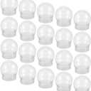 Luxshiny 20pcs DIY Snow Globe: 2.4Inch Clear Plastic Water Globe with Screw Off Cap for Christmas DIY Crafts Home Wedding Party Decoration