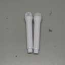 Facmogu 2PCS Fake Microphone Prop, Plastic Realistic Prop Microphone, Pretend Mics Simulate Speech Practice, Mic Prop for Karaoke Costume Role Play Christmas Cosplay Music Birthday Party Favors -White