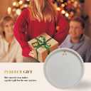 Round Decorative Tray for Coffee Table - Concrete Home Decor Tray - Coffee Table Decor - Table Trays Decorative - Centerpiece Tray with Aesthetic Honeycomb (White)