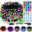 Brizled Color Changing Mardi Gras Lights, 66ft 200 LED RGB String Lights Music Sync, 120+ Modes Remote Dimmable Outdoor Christmas Light, Mini Tree Light Indoor Plugin for Xmas Halloween Party Decor