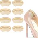 Gel Heel Grips & Inserts (4 Pairs) - Heel Cushion Liners and Pads for Enhanced Comfort, Prevent Heel Slipping, Blisters, and Rubbing, Ensures a Secure Shoe Fit (4Pairs:Beige)