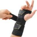 ZOFORE SPORT Premium Carpal Tunnel Wrist Brace Night Support  Wrist Brace for Carpal Tunnel with Metal Splint  Pain Relief for Men & Women - Right Hand - SM (Black)