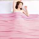 Cooling Blanket(90"x108"King Size) for Night Sweats Absorbs Heat to Keep Adults Cool on Warm Nights, Q-Max 0.5 Cooling Blankets for Hot Sleepers, Ultra-Cool Lightweight Blanket for Bed | Absorbs Heat Cold Summer Blanket for Night Sweats & Menopause Q-Max>0.5 Lightweight Breathable Soft Double-Side Cooling