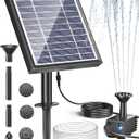Biling Solar Fountain for Bird Bath, Solar Panel Kit Outdoor Solar Water Pump with 4ft Tubing for Hummingbird Bath, Small Pond and Fish Tank