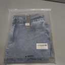 KDF Women's Denim Skirt with Shorts Trendy Denim Skort Jean Skirt with Raw Hem & Pocket (Blue)