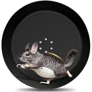 Enhanced 15" Aluminum Alloy Exercise Wheel for Chinchillas, Ultra-Quiet Noiseless Running Wheel with Wide Track for Hamsters, Hedgehogs, Squirrels and Other Small Pets, Durable Easy-Clean Design