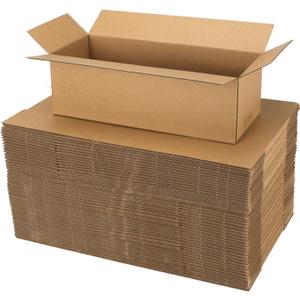 CRUGLA 40 Packs 12x4x4 Shipping Boxes for Small Business, Corrugated Cardboard Boxes Bulk for Shipping Packing Mailing