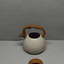 Tea pot, 3.2Qt Whistling Tea Kettle Stovetop, Convenient switch/heat-resistant handle, coffee, tea, milk teapots, Gas Electric Applicable (cream)