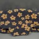 GOTHPICKUS Womens Floral Fleece Sherpa Jacket Half Zip Up Fuzzy Oversize Pullover Sweatshirt Cozy Y2K Faux Fur Trendy Jackets (Black,Large)