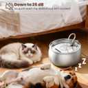 135oz/4.0L Cat Water Fountain with Copper Swan Spout, Ultra Quiet Automatic Pet Drinking Fountain for Cats & Dogs, Includes 3 Replacement Filters