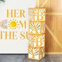 Here Comes The Son Baby Shower Decorations Boys Boho Baby Boxes- 4 Pcs Retro Sun Baby Blocks Here Comes The Son Party Supplies