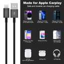 Snisre Car Carplay Cable, USB A to Lightning Cable 3FT Compatible with iPhone 14 13 12 11 Pro Max XR XS X Charger CordCar Charging CordBlack