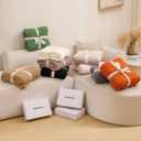 bearberry Super Soft Fluffy Throw Blanket Lightweight Cozy Warm Throw Blankets for Couch Bed Sofa All Season(Cream, 40x50)